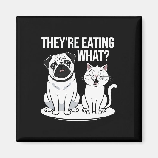 Aimant Drôle Ils mangent Les Chiens Ils Mangent Le Ca (Devant)