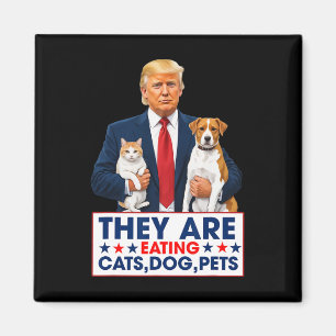 Aimant Drôle Ils Mangent Les Chiens Les Chats Les Animaux