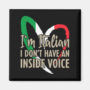 Aimant Drôle Italie Drôle Je suis Italien Je n'ai pas un