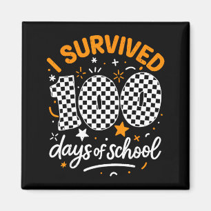 Aimant Drôle j'ai survécu 100 jours d'école élève enseign