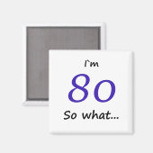 Aimant Drôle je`m 80 donc ce 80e anniversaire (Recto/Verso)
