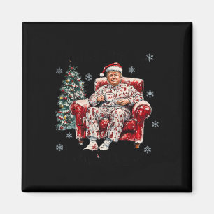 Aimant Drôle, je serai à la maison pour Noël Humoristique