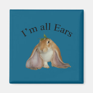 Aimant Drôle je suis tout oreilles lapin blague écoute la