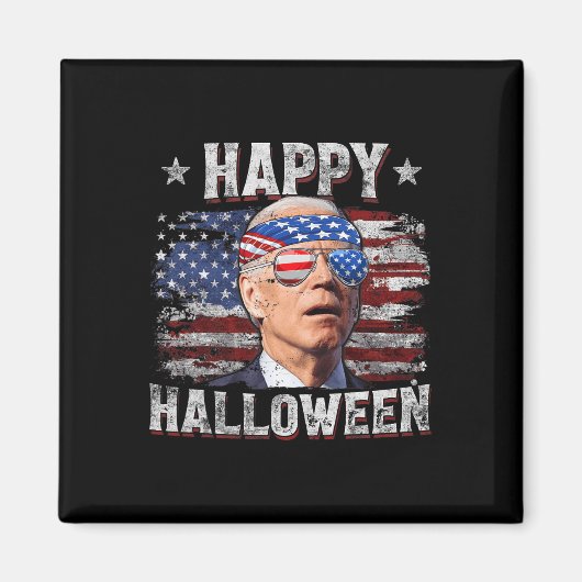 Aimant Drôle Joe Biden 4 juillet heureux Halloween Amériq (Devant)