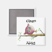 Aimant Drôle jolie photo de chouette (Recto/Verso)