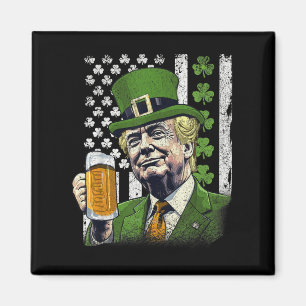 Aimant Drôle Jour de la Saint Patrick Trump Shamrock du d