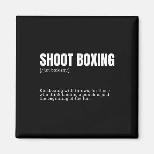 Aimant Drôle Kickboxing Enthusiast Dictionary Définition (Devant)