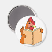 Aimant Drôle Livre de lecture de poulet Dos Dos Hen (Recto/Verso)
