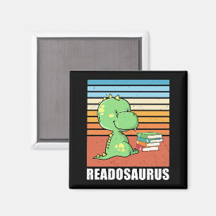 Aimant Drôle Livre Readosaurus Dinosaur Lecture Dino Retr