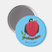 Aimant Drôle magnifique dessin animé de frégate (Recto/Verso)