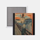 Aimant Drôle Maine Coon Chat Le Cri (Recto/Verso)