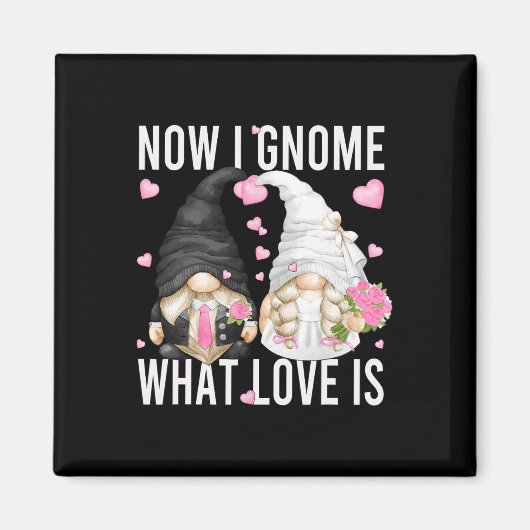 Aimant Drôle Mariage Gnome Couple Pun Love Dire Pour Gro (Devant)