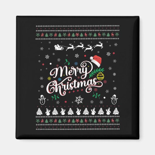 Aimant Drôle Mauvais Joyeux Noël (Devant)