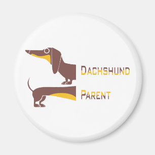Aimant Drôle mignon dachshund pour parent chien long