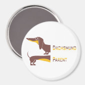 Aimant Drôle mignon dachshund pour parent chien long (Recto/Verso)