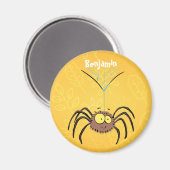 Aimant Drôle mignon dessin animé d'araignée moelleuse (Recto/Verso)