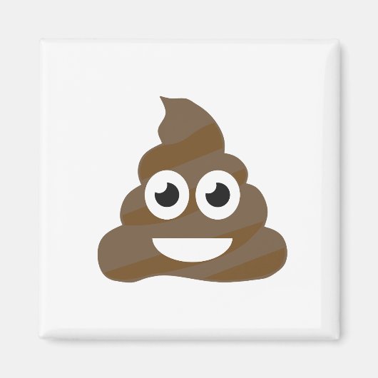 Aimant Drôle mignon Poop Emoji (Devant)