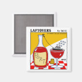 Aimant Drôle mignon Port Vin Dessin Dégustation Fête Favo (Recto/Verso)