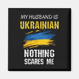 Aimant Drôle Mon mari est ukrainien Rien ne me fait peur 