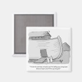 Aimant Drôle Noah's Ark Grill Humour de dessin animé (Recto/Verso)