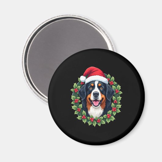 Aimant Drôle Noël Bernese Mountain Dog Débardeur (Recto/Verso)