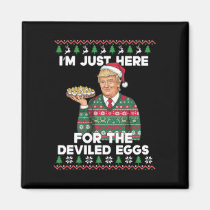 Aimant Drôle Noël Trump Je suis juste ici pour le diable