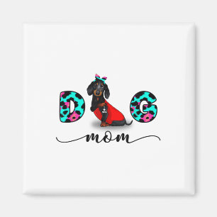 Aimant Drôle noir Dachshund Tattoo Je t'aime Chien Maman