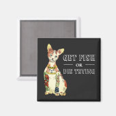 Aimant Drôle Noir Thug Sphynx Chat Feline Tattoo Dire (Recto/Verso)