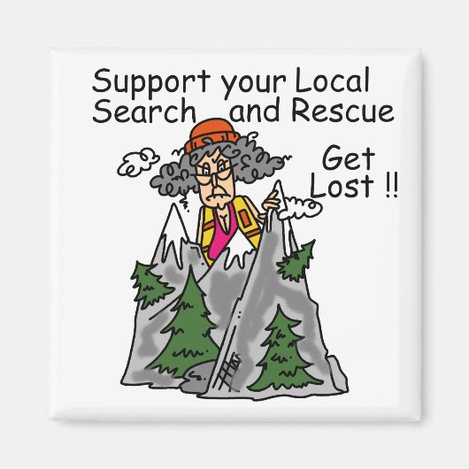 Aimant Drôle obtenez perdu (Devant)