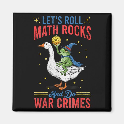 Aimant Drôle Oie de grenouille Rouillons Maths Rocks Et f (Devant)