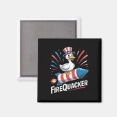 Aimant Drôle Oie Quart Juillet Firequacker Indépendance (Recto/Verso)