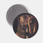 Aimant Drôle Peinture de chien (Recto/Verso)