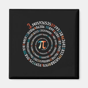 Aimant Drôle Pi Day 3.14 Symbole Pi Spirale Nombre Math A