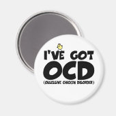 Aimant Drôle poulet OCD (Recto/Verso)