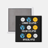 Aimant Drôle pour éclipse solaire 04 08 24 (Recto/Verso)