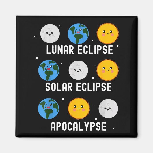 Aimant Drôle pour éclipse solaire 04 08 24 (Devant)