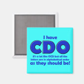 Aimant drôle pour réfrigérateur CDO TOC (Recto/Verso)