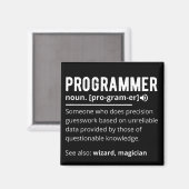 Aimant Drôle Programmer Code Développeur Définition (Recto/Verso)