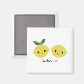 Aimant Drôle Pucker Up Lemons (Recto/Verso)