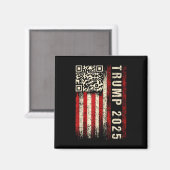 Aimant Drôle Qr Donald Trump Dancing 4745 Code Vidéo (Recto/Verso)