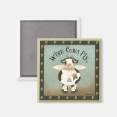 Aimant Drôle quand les vaches volent l'aimant (Recto/Verso)