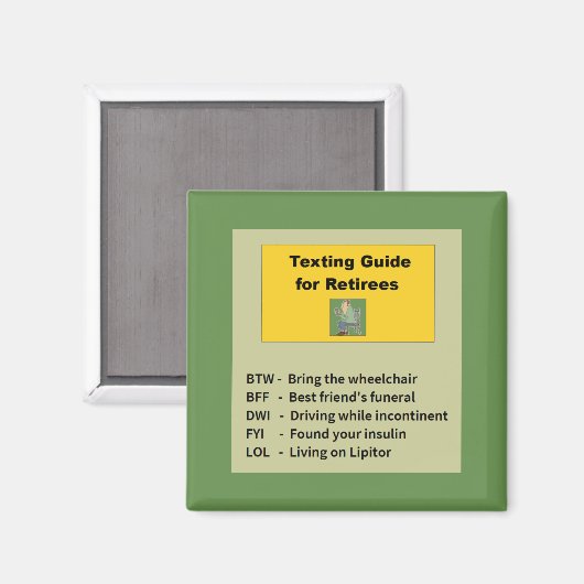 Aimant Drôle retraite (Recto/Verso)