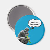 Aimant Drôle Rodin Thinker Statue - Qu'Est-Ce Que Je Vais (Recto/Verso)