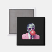 Aimant Drôle rose Donald Trump Bubble Gum Yum Tee (Recto/Verso)