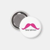 Aimant Drôle rose et noir vraies femmes Mustache (Recto/Verso)