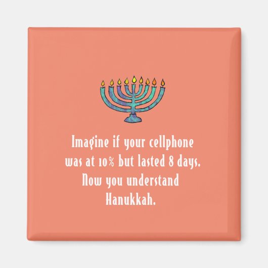 Aimant Drôle Sarcastique Hanoukka Chanukah Citation de té (Devant)