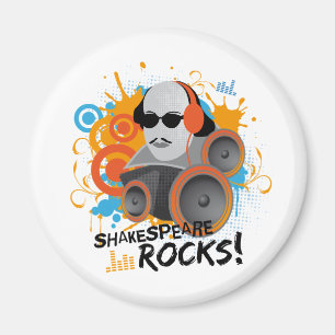 Aimant Drôle Shakespeare Slogan Cadeau "Shakespeare Rocks