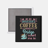 Aimant Drôle s'il s'agit de café et de bridge (Recto/Verso)