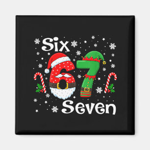 Aimant Drôle Six Sept 67 Mème 6 7 Elf Santa Noël Pa
