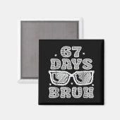 Aimant Drôle Six Sept 6 7 Mème Professeur 67 Jours Bruh S (Recto/Verso)